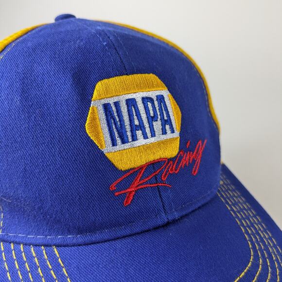 Mens NAPA Racing Baseball Hat Cap Chase Elliot #9 Adjustable Blue Yellow Nascar - Picture 8 of 13